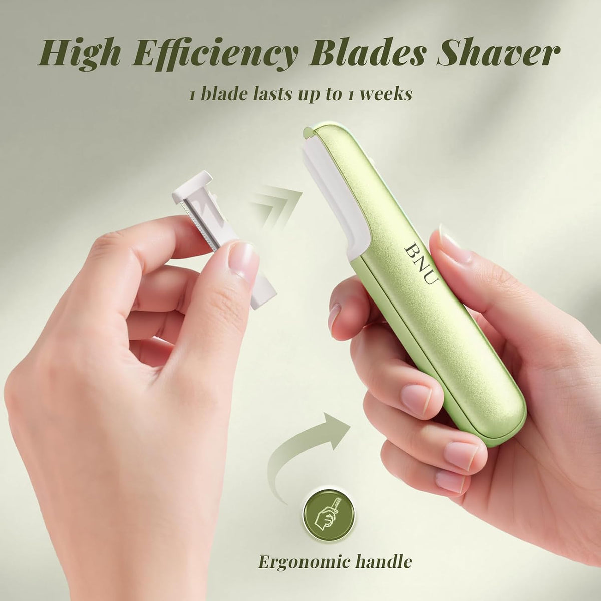 Dermaplane Razor for Women Face Razor Facial Hair Removal Green