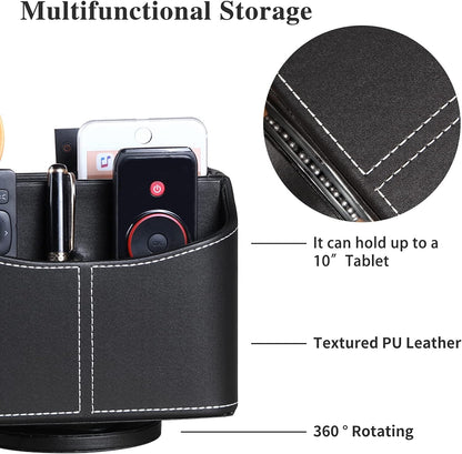 360° Rotatable Remote Control Holder,Tv Remote Caddy for Nightstand Table