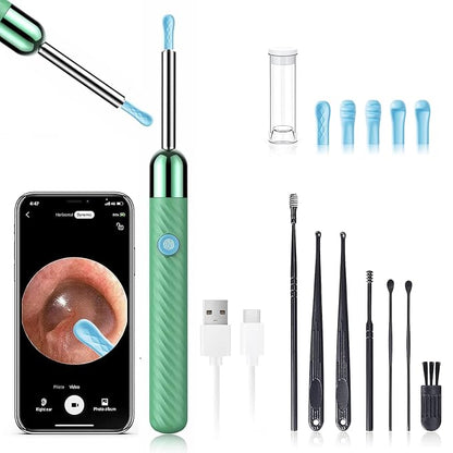 Ear Wax Removal Tool - Ear Cleaner with 1080P Camera - Ear Canal Cleaner - Ear Cleaning Kit with 6 Ear Spoon - Ear Camera for Ios & Android - Birthday Gifts for Women - Purple