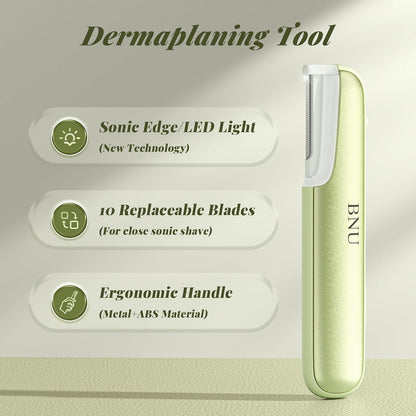 Dermaplane Razor for Women Face Razor Facial Hair Removal Green