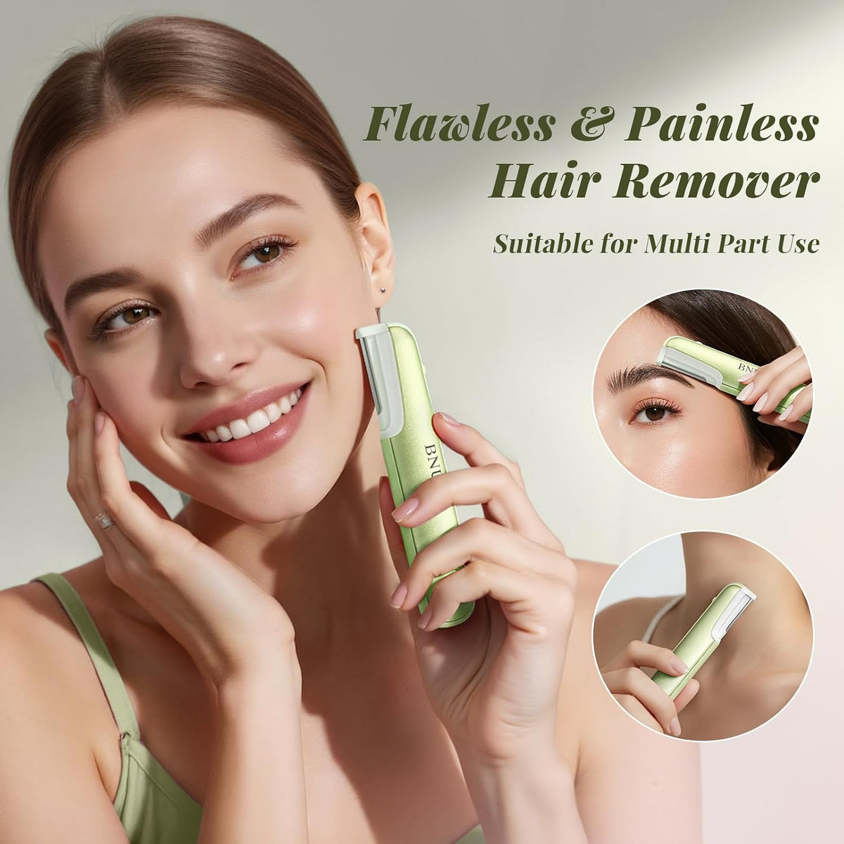 Dermaplane Razor for Women Face Razor Facial Hair Removal Green