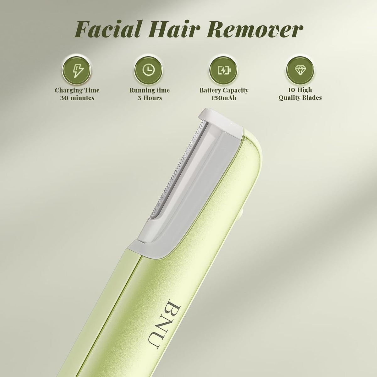 Dermaplane Razor for Women Face Razor Facial Hair Removal Green